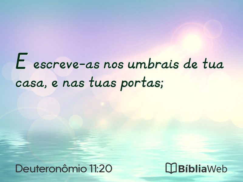 Deuteronômio 11:20 em imagem para compartilhar