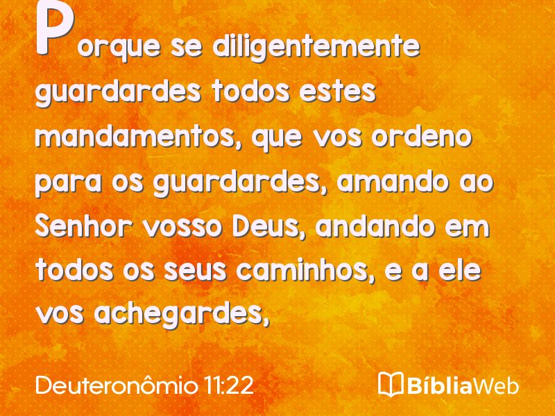 Deuteronômio 11:22 em imagem para compartilhar