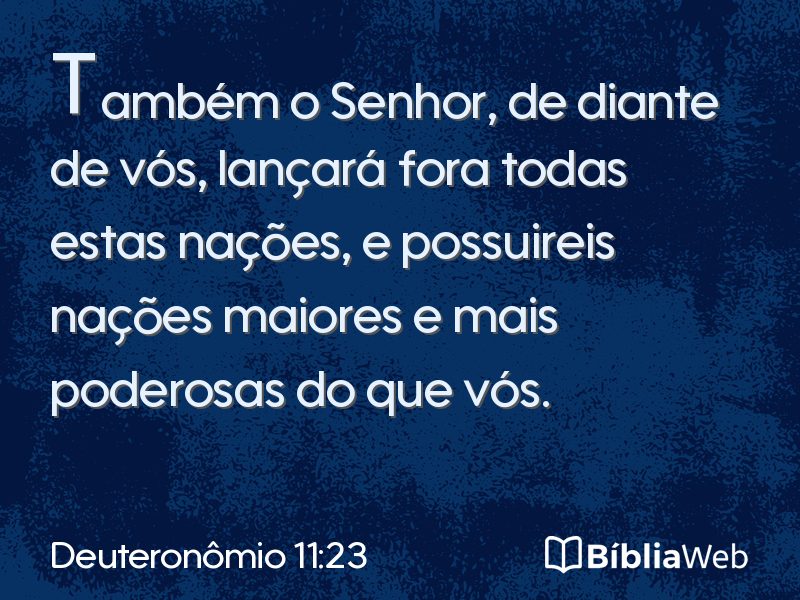 Deuteronômio 11:23 em imagem para compartilhar