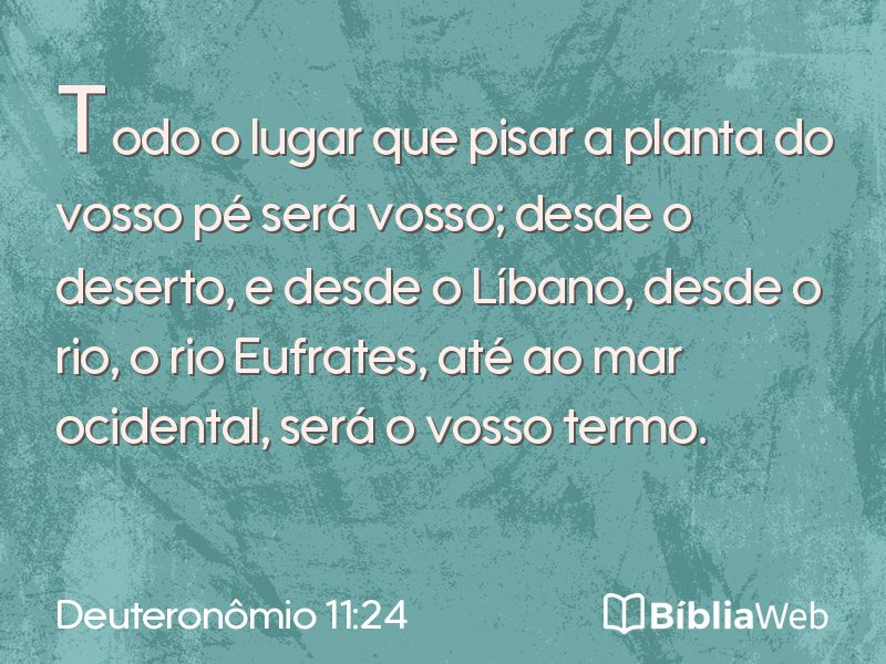 Deuteronômio 11:24 em imagem para compartilhar