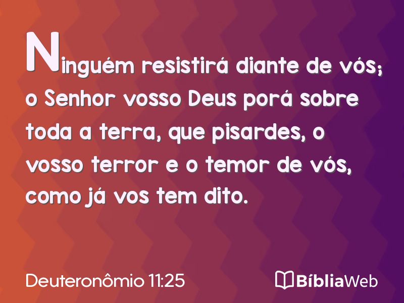 Deuteronômio 11:25 em imagem para compartilhar
