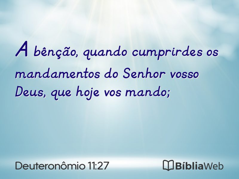 Deuteronômio 11:27 em imagem para compartilhar