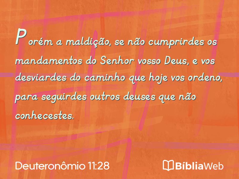 Deuteronômio 11:28 em imagem para compartilhar