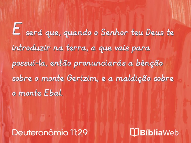 Deuteronômio 11:29 em imagem para compartilhar
