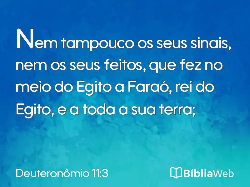 Deuteronômio 11:3 em imagem para compartilhar