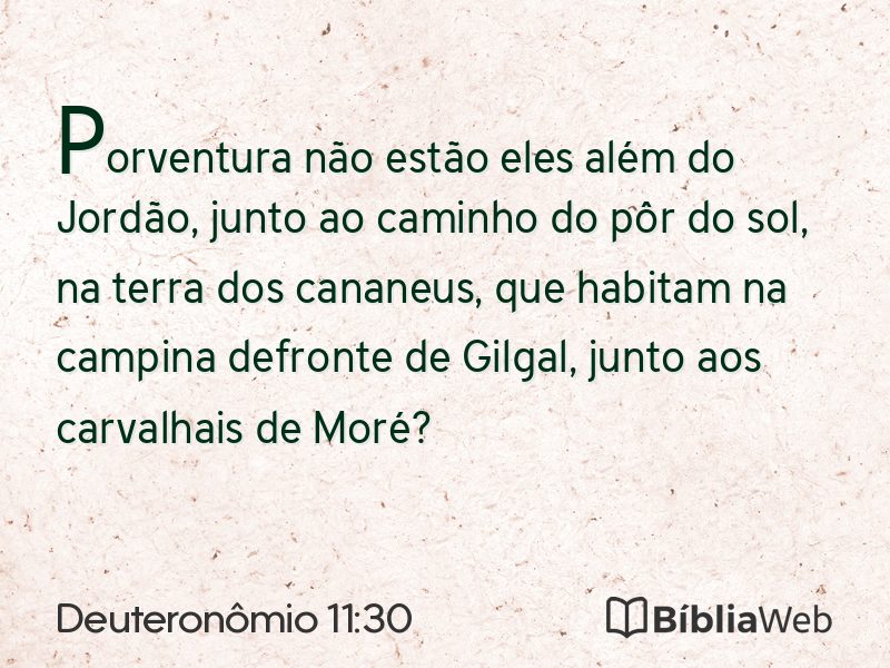 Deuteronômio 11:30 em imagem para compartilhar