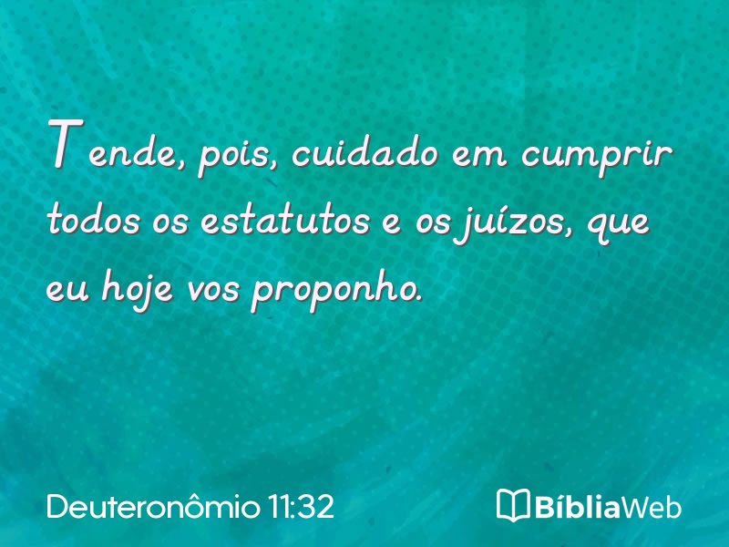 Deuteronômio 11:32 em imagem para compartilhar