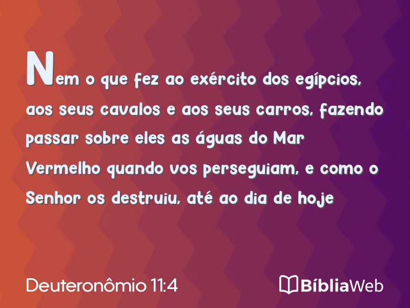 Deuteronômio 11:4 em imagem para compartilhar