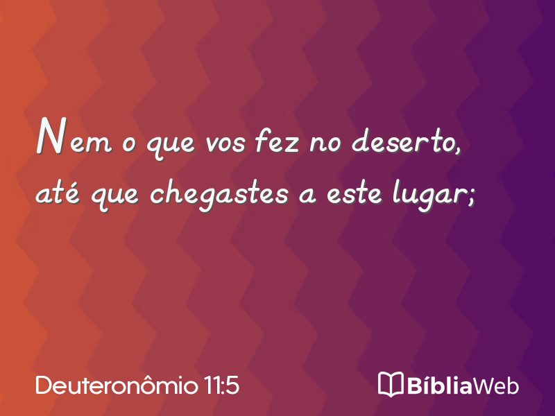 Deuteronômio 11:5 em imagem para compartilhar