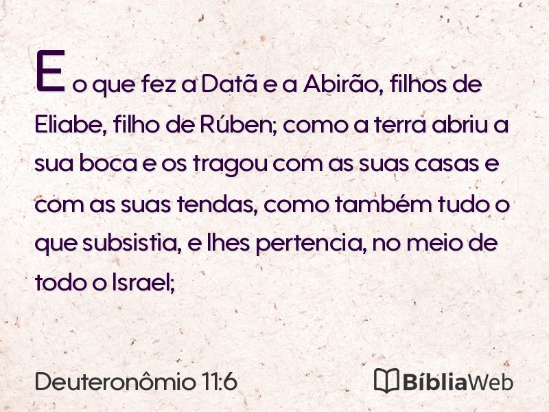 Deuteronômio 11:6 em imagem para compartilhar
