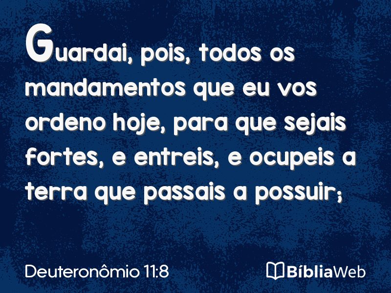 Deuteronômio 11:8 em imagem para compartilhar