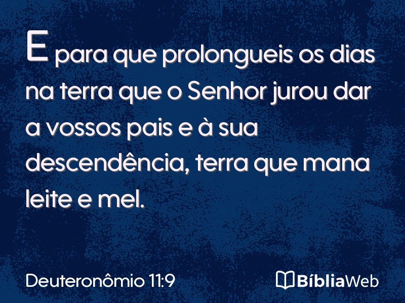 Deuteronômio 11:9 em imagem para compartilhar