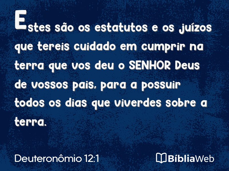 Deuteronômio 12:1 em imagem para compartilhar