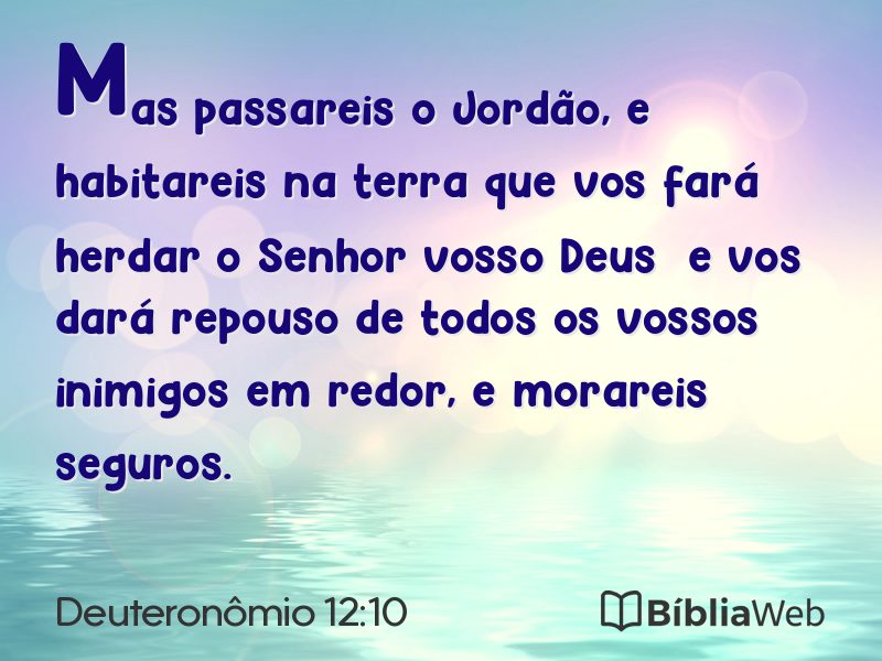 Deuteronômio 12:10 em imagem para compartilhar