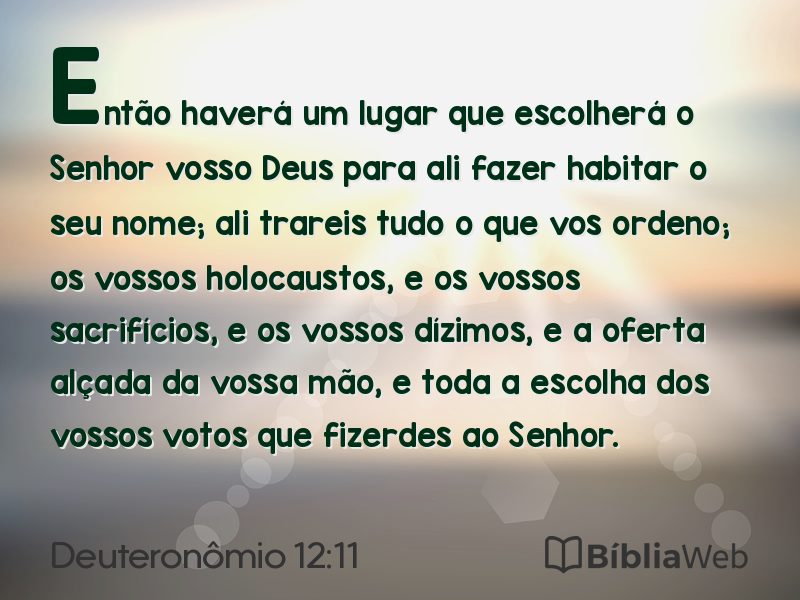 Deuteronômio 12:11 em imagem para compartilhar