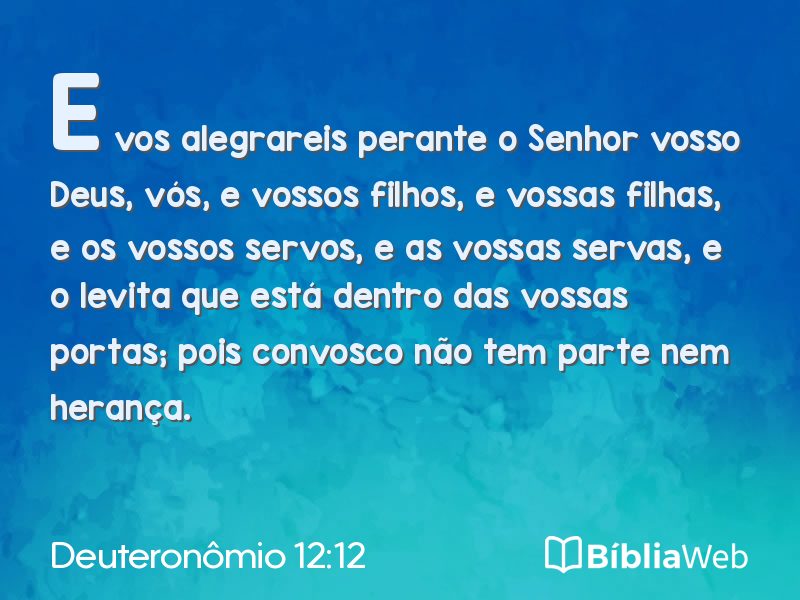 Deuteronômio 12:12 em imagem para compartilhar