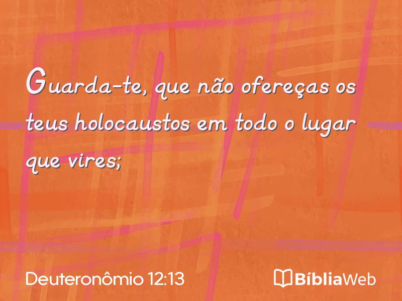 Deuteronômio 12:13 em imagem para compartilhar