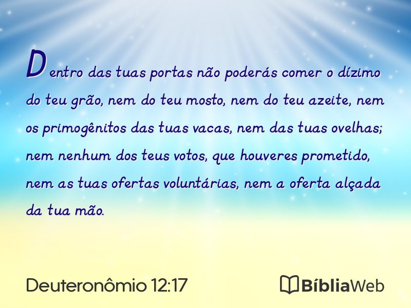Deuteronômio 12:17 em imagem para compartilhar