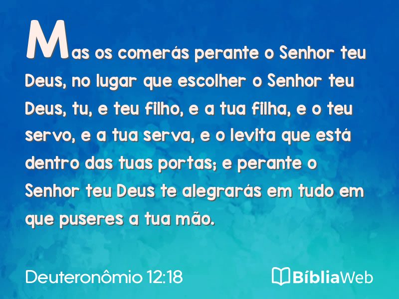 Deuteronômio 12:18 em imagem para compartilhar
