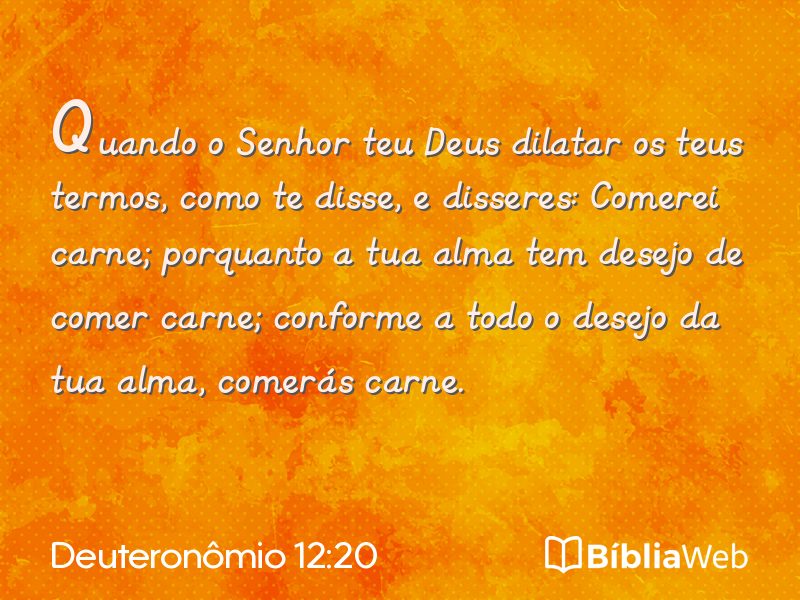 Deuteronômio 12:20 em imagem para compartilhar