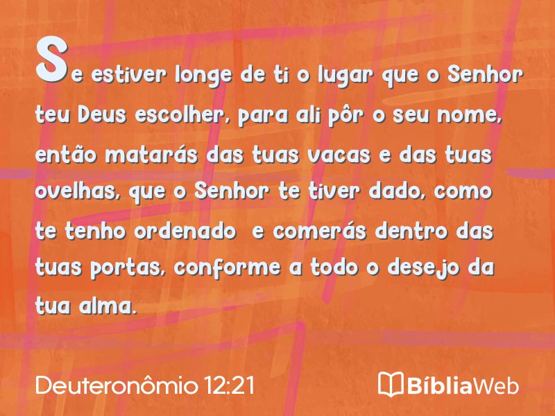 Deuteronômio 12:21 em imagem para compartilhar
