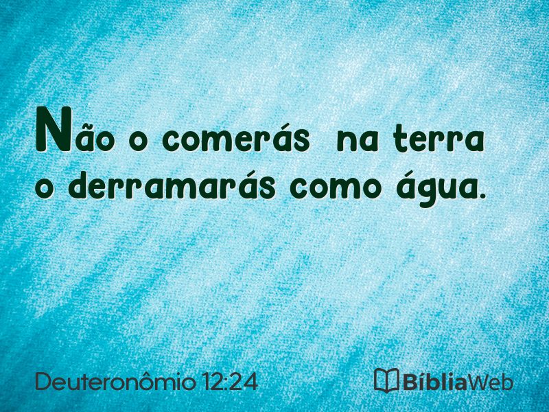 Deuteronômio 12:24 em imagem para compartilhar