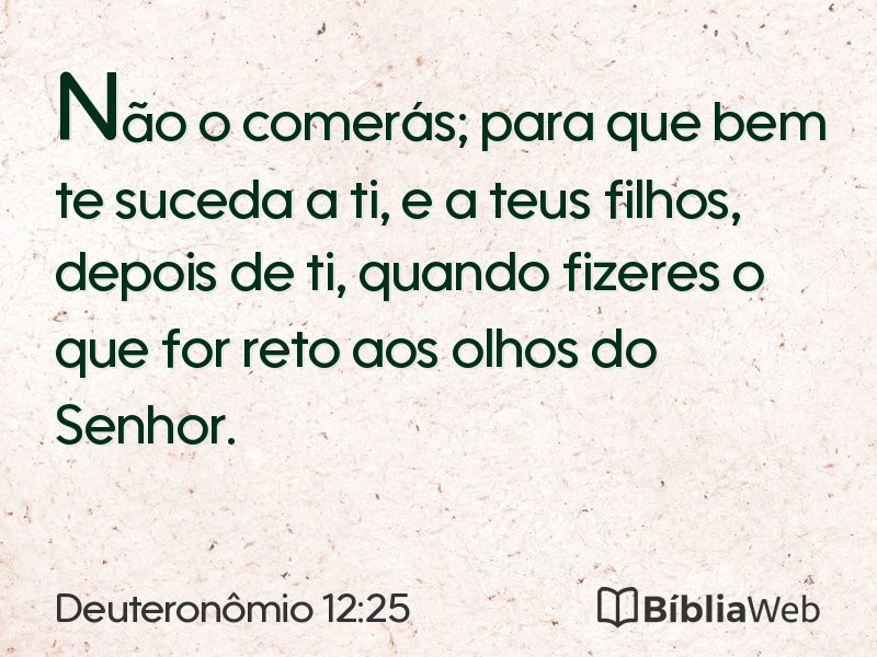 Deuteronômio 12:25 em imagem para compartilhar