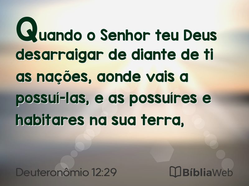 Deuteronômio 12:29 em imagem para compartilhar