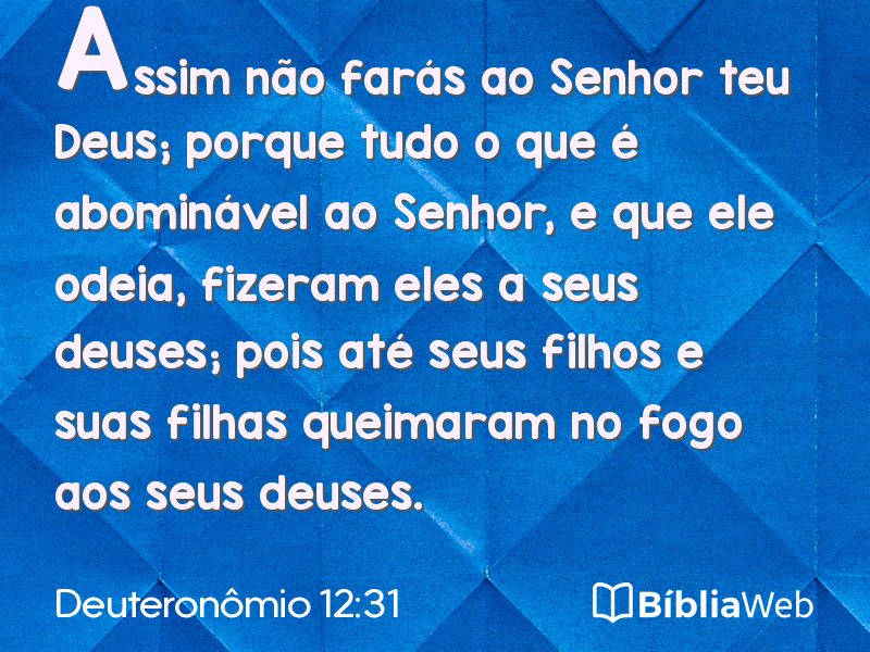 Deuteronômio 12:31 em imagem para compartilhar