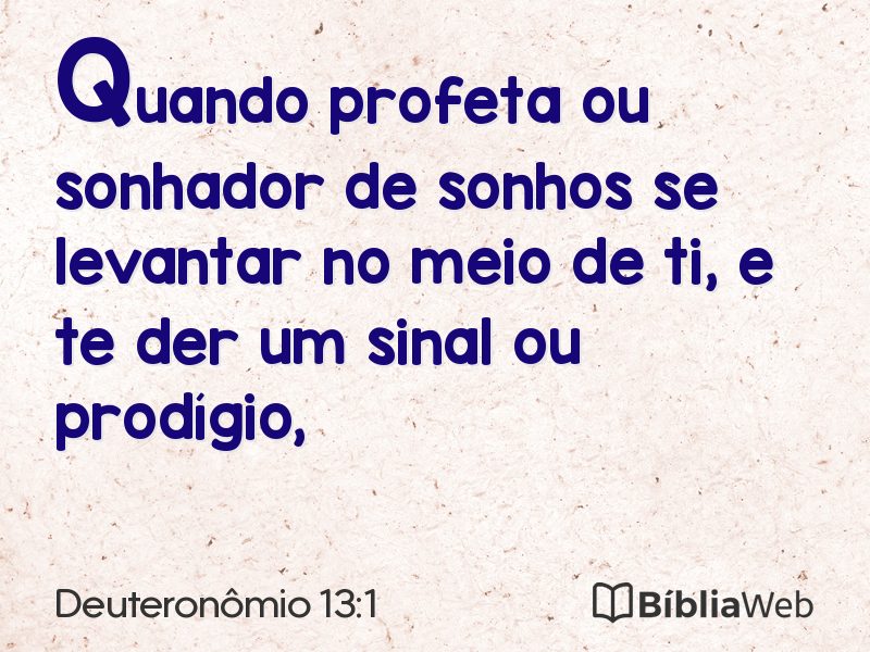 Deuteronômio 13:1 em imagem para compartilhar