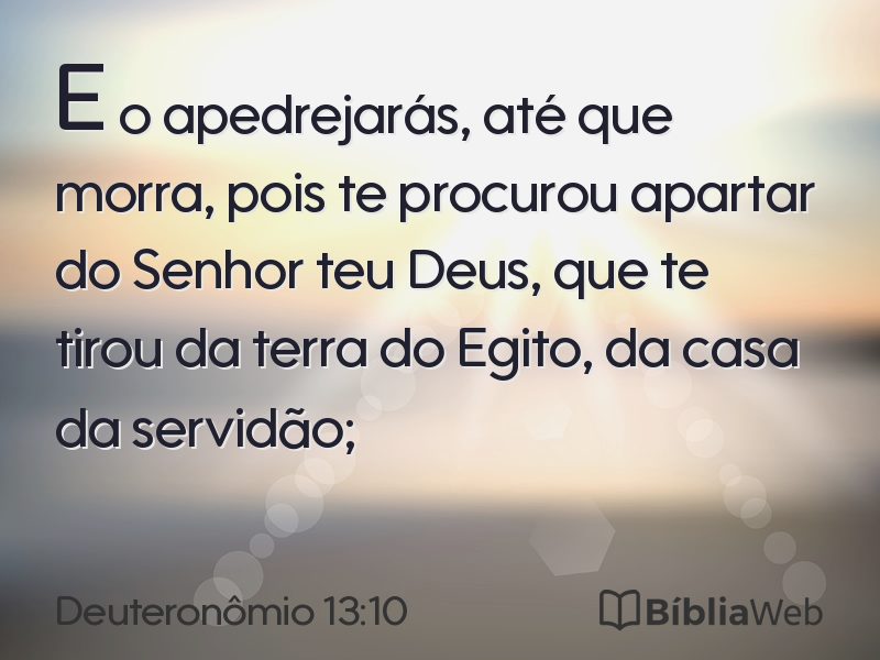 Deuteronômio 13:10 em imagem para compartilhar