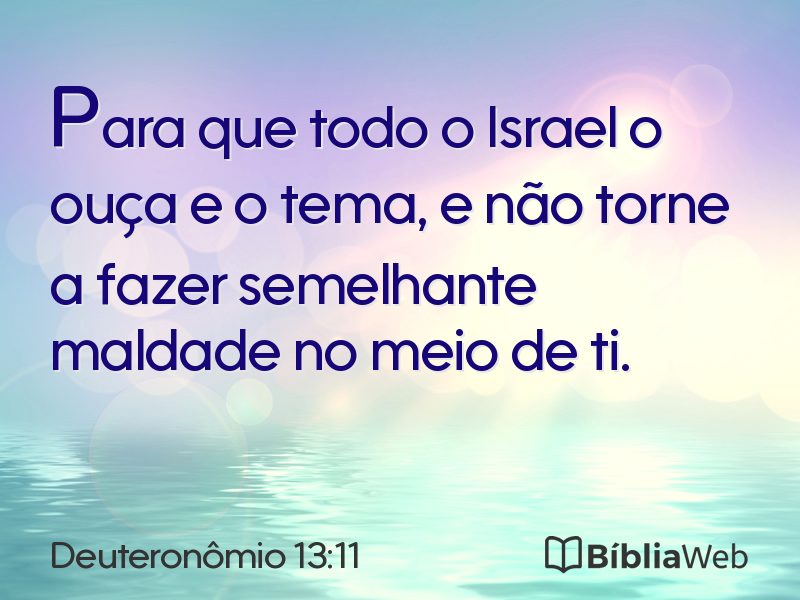 Deuteronômio 13:11 em imagem para compartilhar