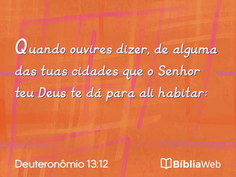 Deuteronômio 13:12 em imagem para compartilhar
