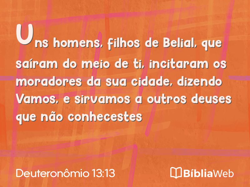 Deuteronômio 13:13 em imagem para compartilhar