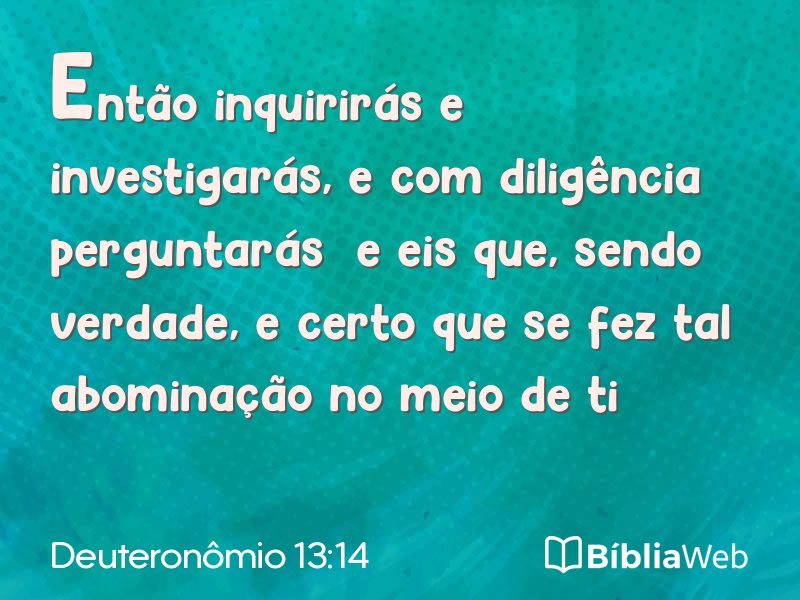 Deuteronômio 13:14 em imagem para compartilhar