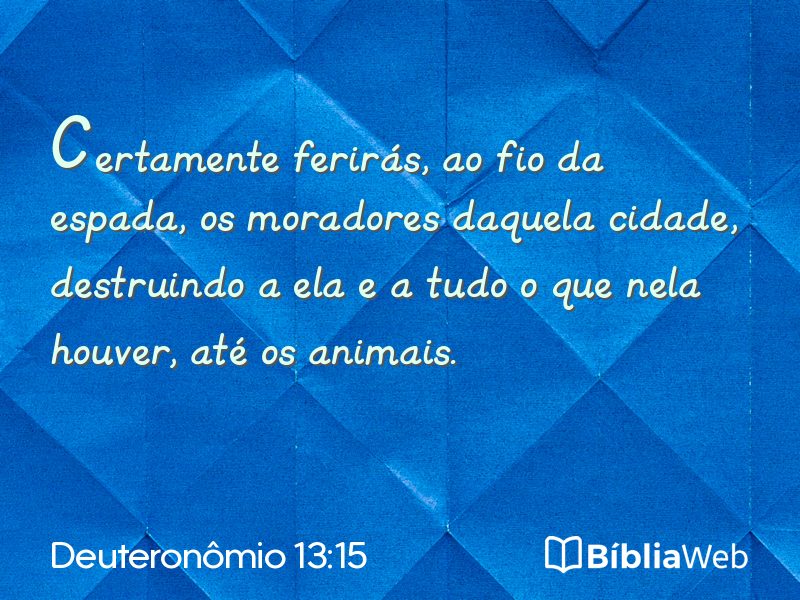 Deuteronômio 13:15 em imagem para compartilhar