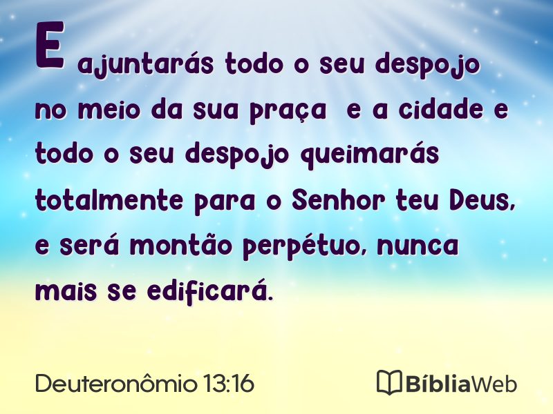 Deuteronômio 13:16 em imagem para compartilhar