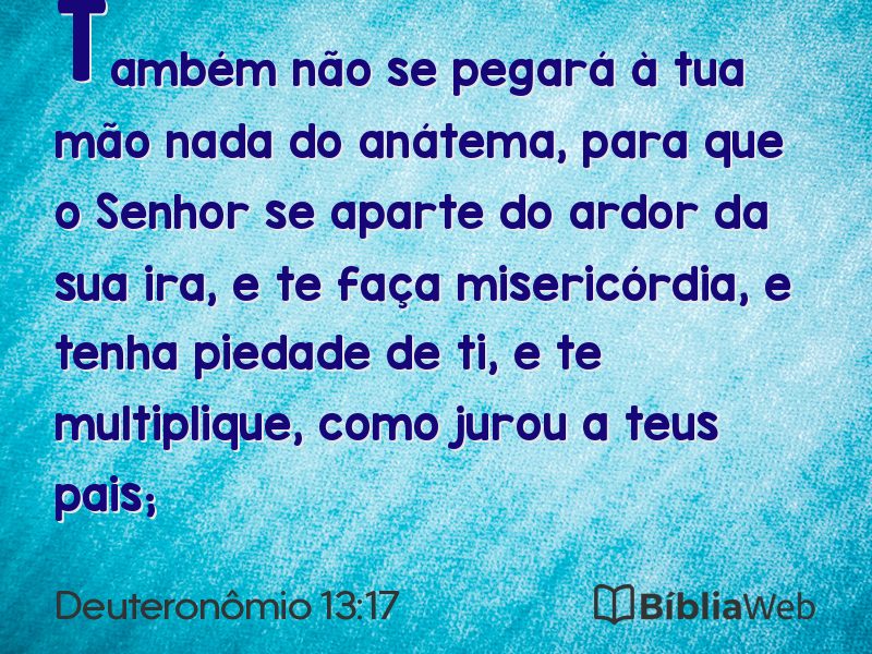 Deuteronômio 13:17 em imagem para compartilhar