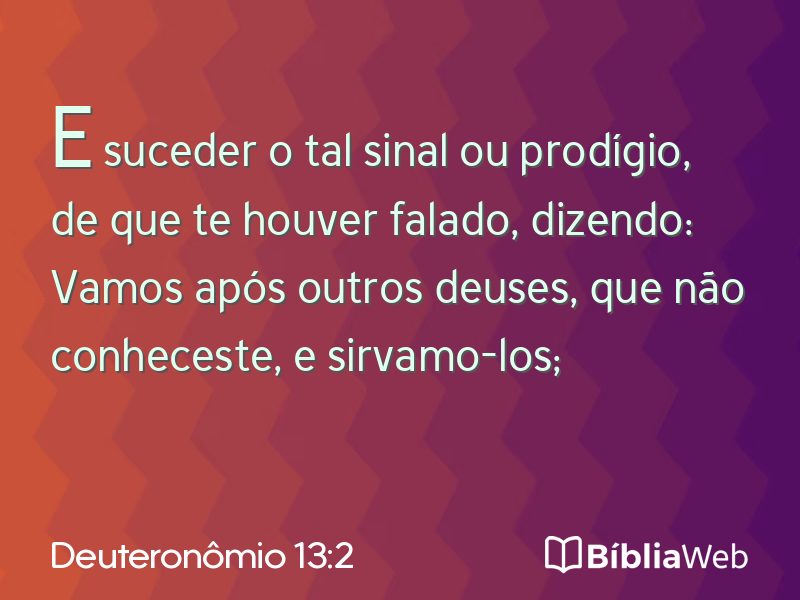 Deuteronômio 13:2 em imagem para compartilhar