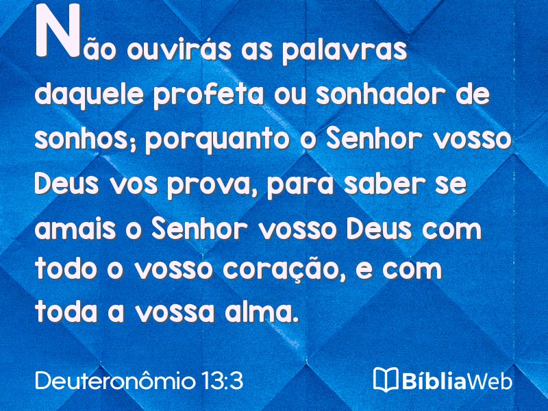 Deuteronômio 13:3 em imagem para compartilhar