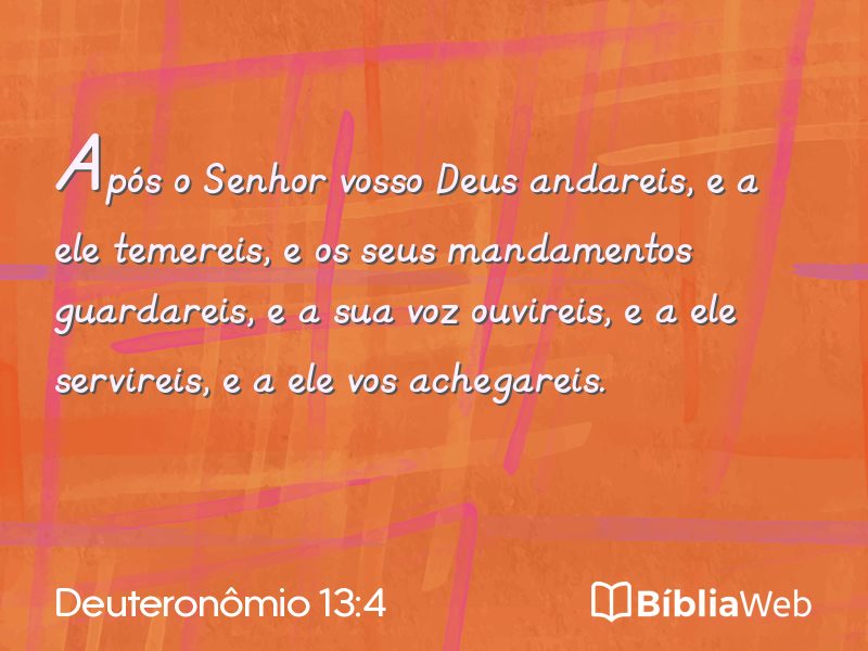 Deuteronômio 13:4 em imagem para compartilhar
