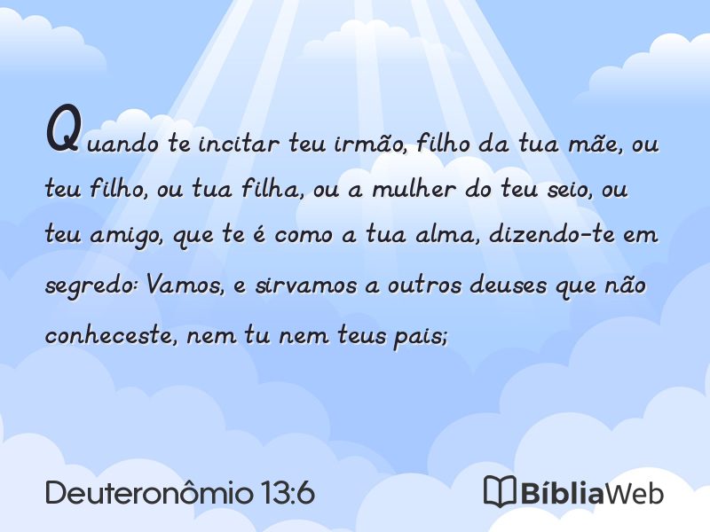 Deuteronômio 13:6 em imagem para compartilhar