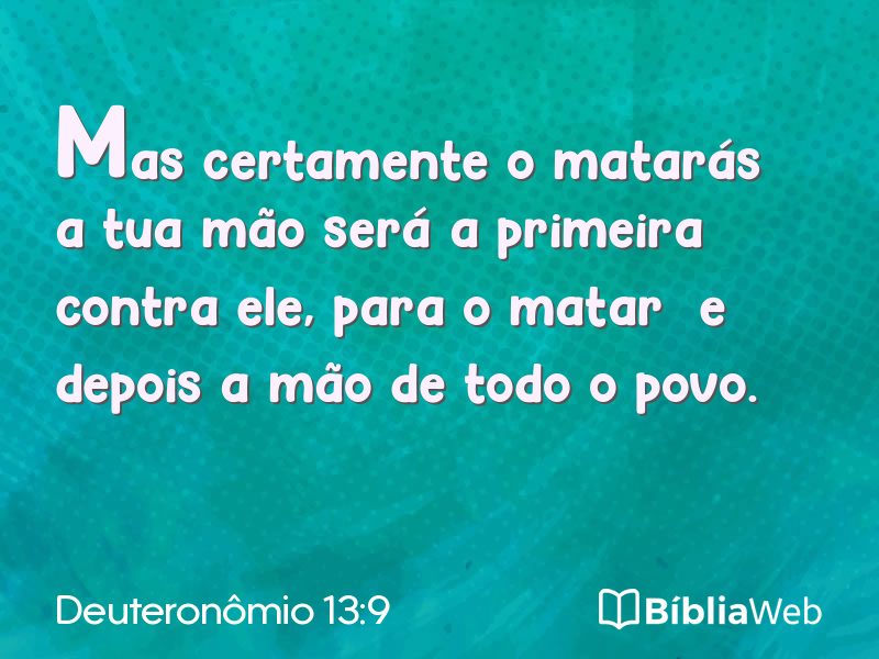 Deuteronômio 13:9 em imagem para compartilhar