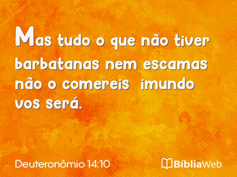 Deuteronômio 14:10 em imagem para compartilhar