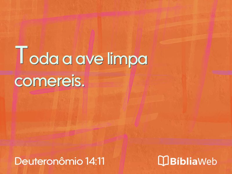 Deuteronômio 14:11 em imagem para compartilhar