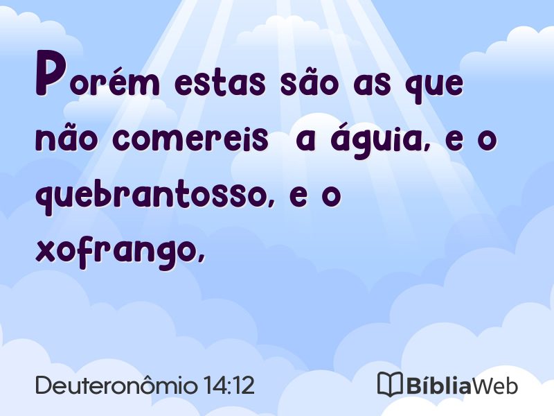 Deuteronômio 14:12 em imagem para compartilhar
