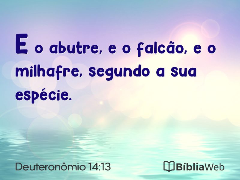 Deuteronômio 14:13 em imagem para compartilhar