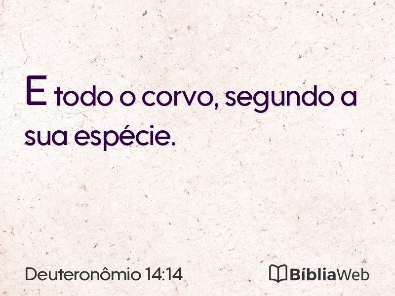 Deuteronômio 14:14 em imagem para compartilhar