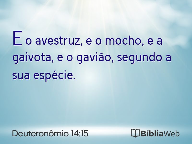 Deuteronômio 14:15 em imagem para compartilhar