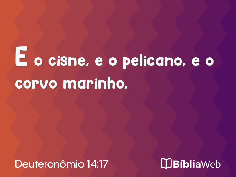 Deuteronômio 14:17 em imagem para compartilhar